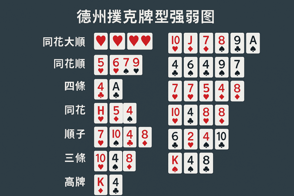 德州撲克牌型排行圖解