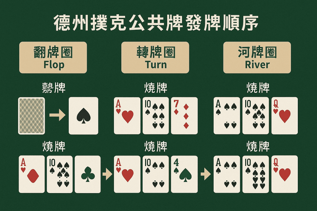 德州撲克翻牌轉牌河牌流程圖
