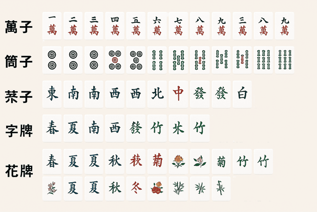 香港麻雀牌型分類圖